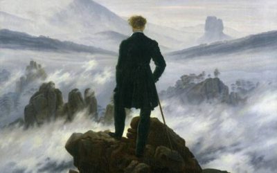 Le voyageur contemplant une mer de nuages de Caspar David Friedrich